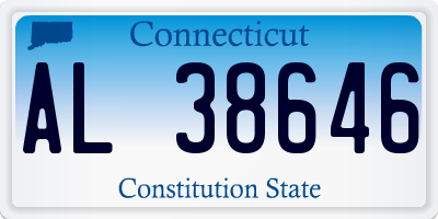 CT license plate AL38646
