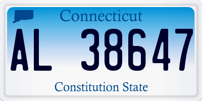 CT license plate AL38647
