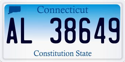 CT license plate AL38649