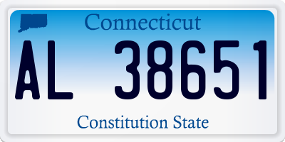 CT license plate AL38651
