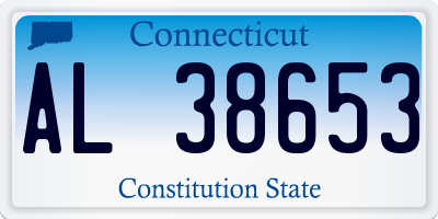 CT license plate AL38653