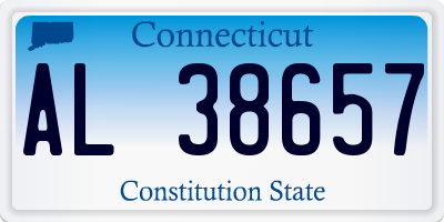 CT license plate AL38657