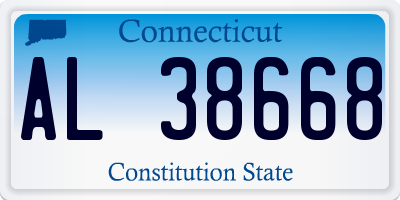 CT license plate AL38668
