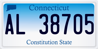 CT license plate AL38705
