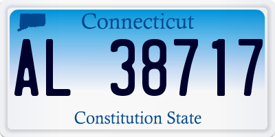 CT license plate AL38717
