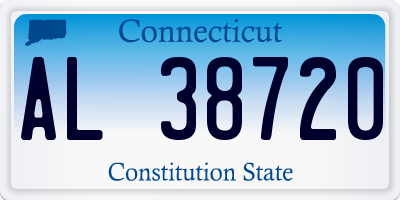CT license plate AL38720
