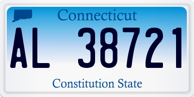 CT license plate AL38721