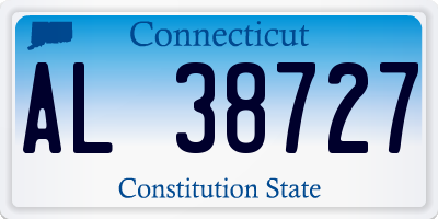 CT license plate AL38727