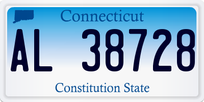CT license plate AL38728