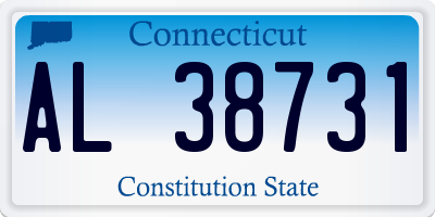CT license plate AL38731