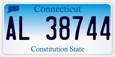 CT license plate AL38744