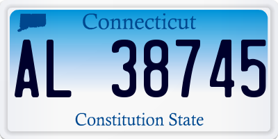 CT license plate AL38745