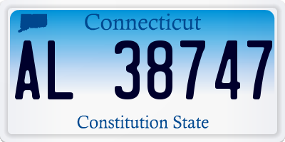 CT license plate AL38747