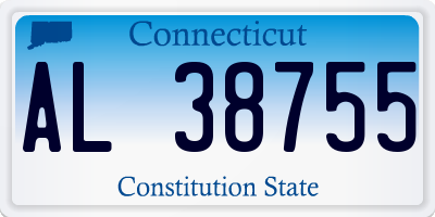 CT license plate AL38755