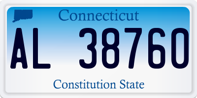 CT license plate AL38760