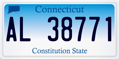 CT license plate AL38771