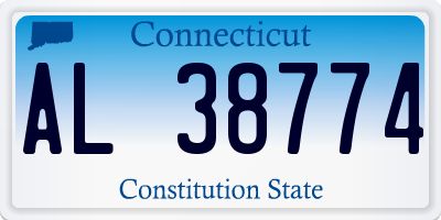 CT license plate AL38774