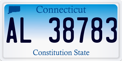 CT license plate AL38783