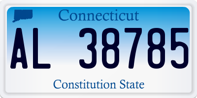 CT license plate AL38785