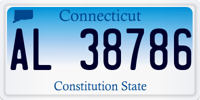 CT license plate AL38786