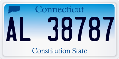 CT license plate AL38787