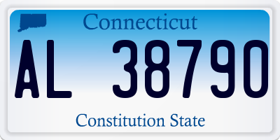 CT license plate AL38790