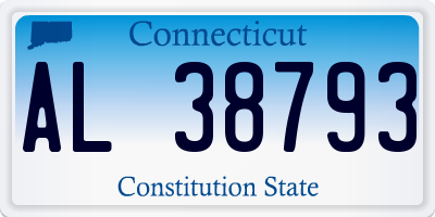 CT license plate AL38793