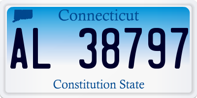 CT license plate AL38797