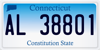CT license plate AL38801
