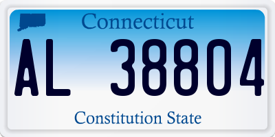 CT license plate AL38804