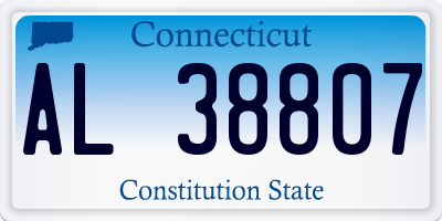 CT license plate AL38807