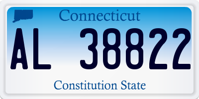 CT license plate AL38822