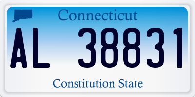 CT license plate AL38831