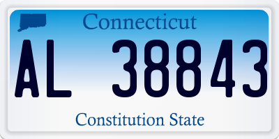 CT license plate AL38843