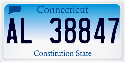 CT license plate AL38847