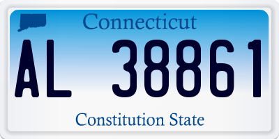 CT license plate AL38861