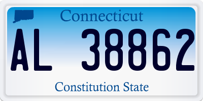 CT license plate AL38862