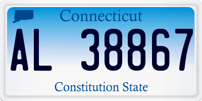 CT license plate AL38867