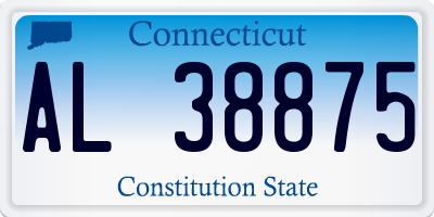 CT license plate AL38875