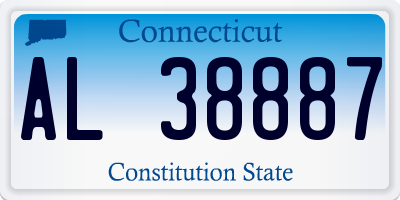 CT license plate AL38887