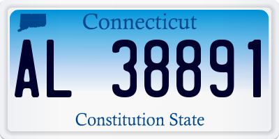 CT license plate AL38891
