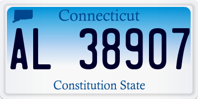 CT license plate AL38907