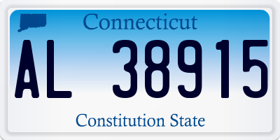 CT license plate AL38915