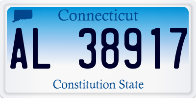 CT license plate AL38917