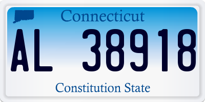 CT license plate AL38918
