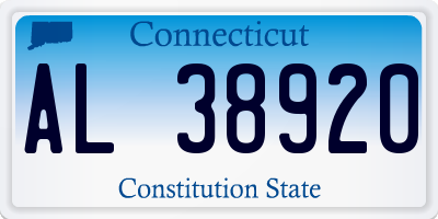 CT license plate AL38920