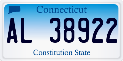 CT license plate AL38922