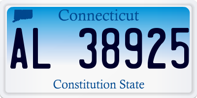 CT license plate AL38925