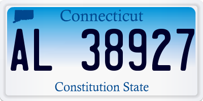 CT license plate AL38927