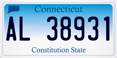 CT license plate AL38931